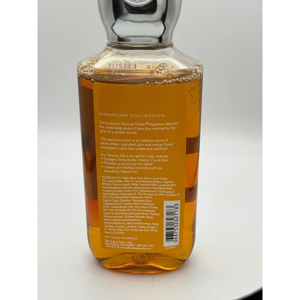 Bath & Body Works Sensual Amber Shower Gel 10oz Signature Collection  Vitamin E